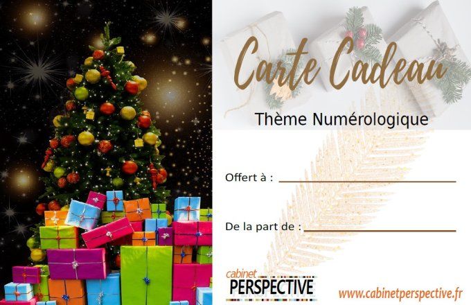 Carte Cadeau Thème Numérologique